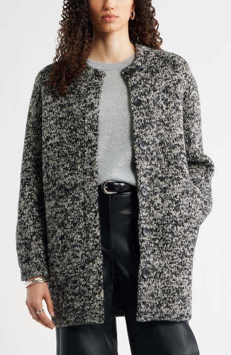 Marled Bouclé Sweater Coat