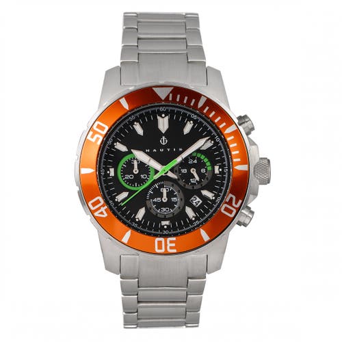 Nautis Dive Chrono 500 Chronograph Bracelet Watch in Orange/black  product