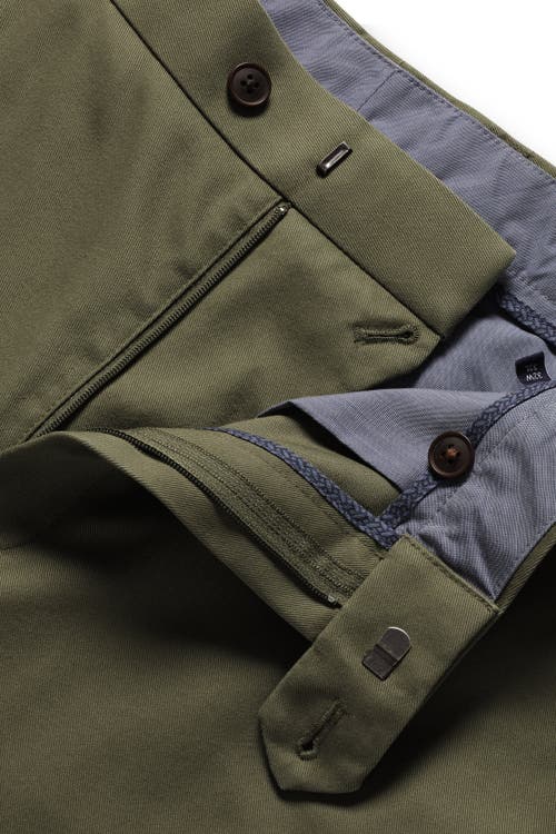 Shop Charles Tyrwhitt Slim Fit Ultimate Non-iron Chino In Olive Green