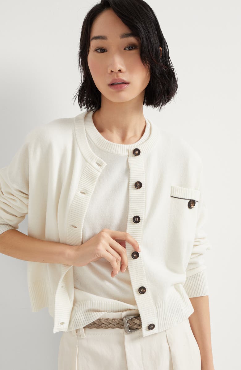 Brunello Cucinelli Cardigan with monili, Alternate, color, 