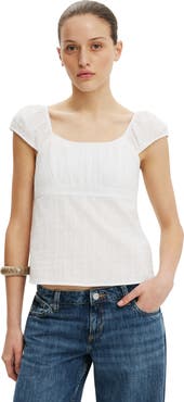 Cotton On Women's Tie Back Babydoll Top