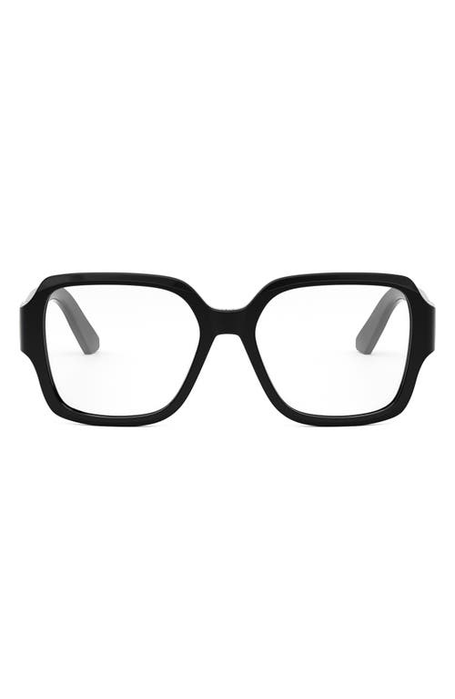 Dior Logo Flat Mirror In Shiny Black