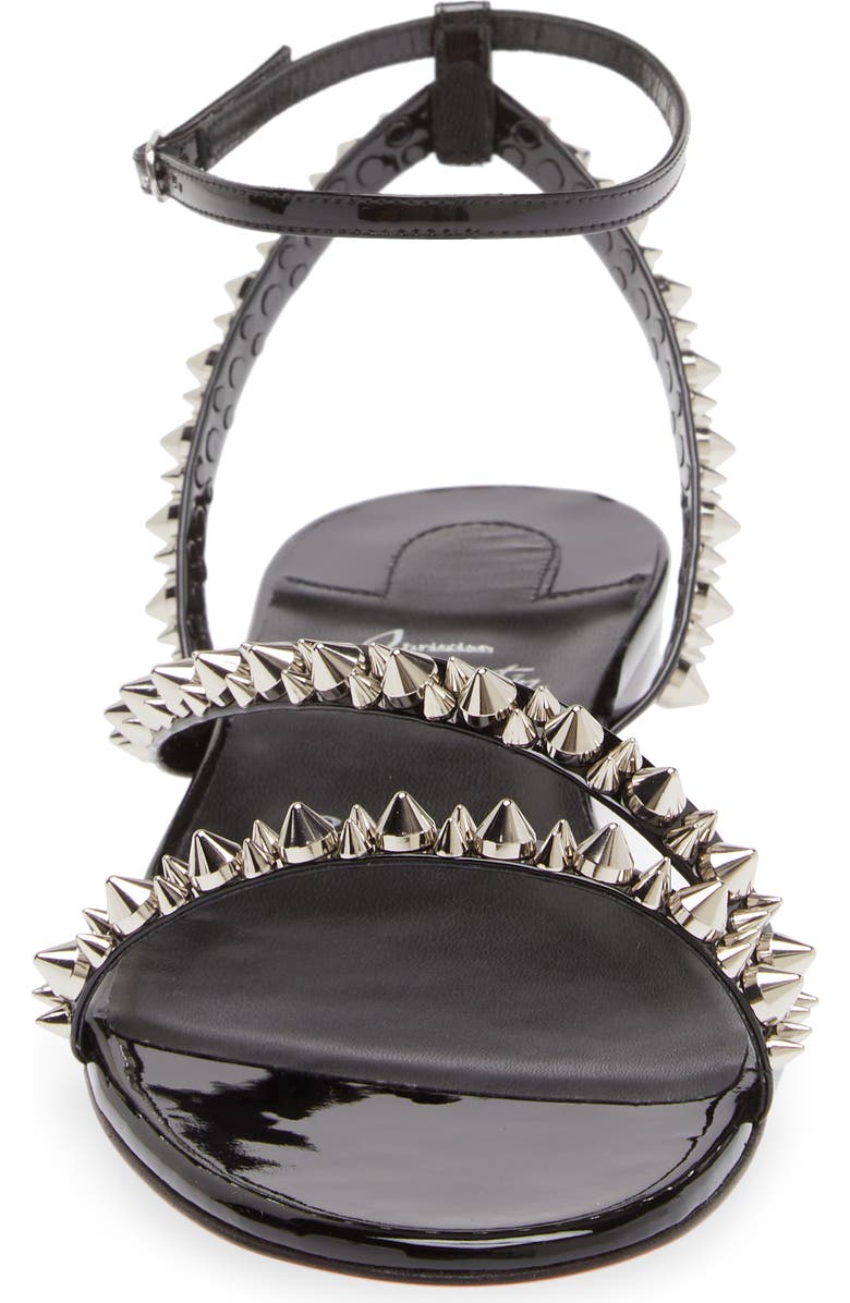 Christian Louboutin Mafaldina Spikes Ankle Strap Sandal, Alternate, color,