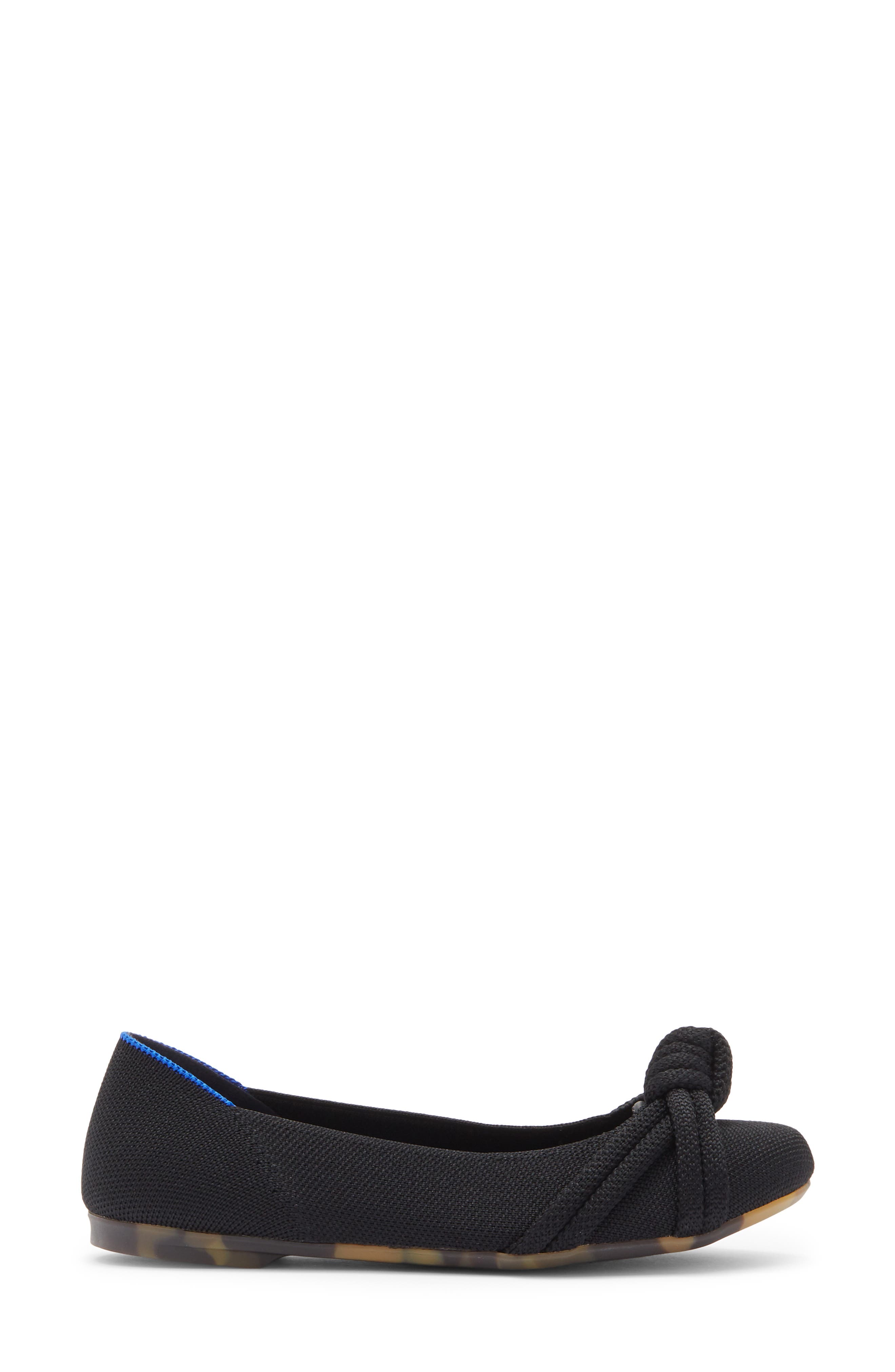 The Knot Ballet Flat, Alternate, color, BLACK