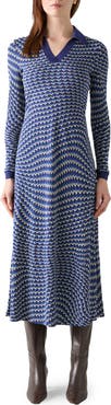 LK Bennett Brigitte Long Sleeve Jersey Dress