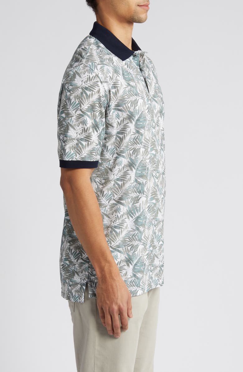 Rodd & Gunn Arundel Original Fit Frond Print Tipped Cotton Polo, Alternate, color,