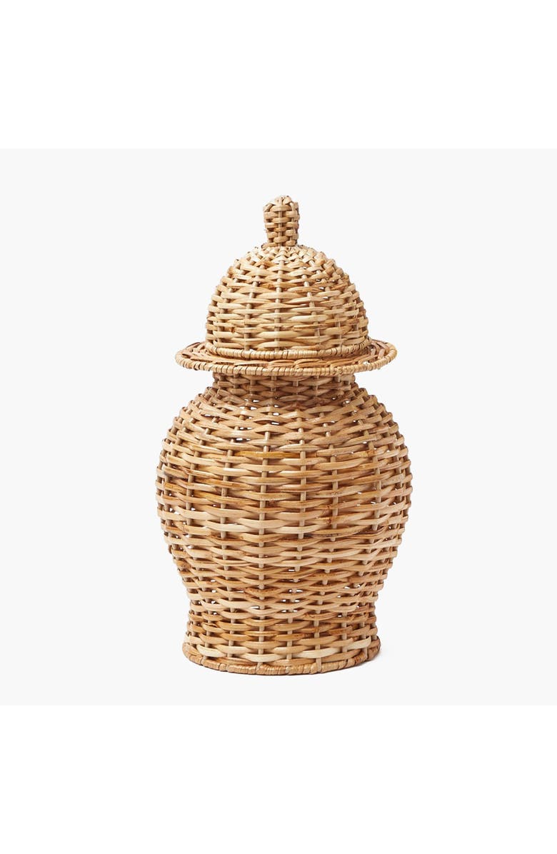 Mrs. Alice Rattan Ginger Jar, Main, color, Neutral