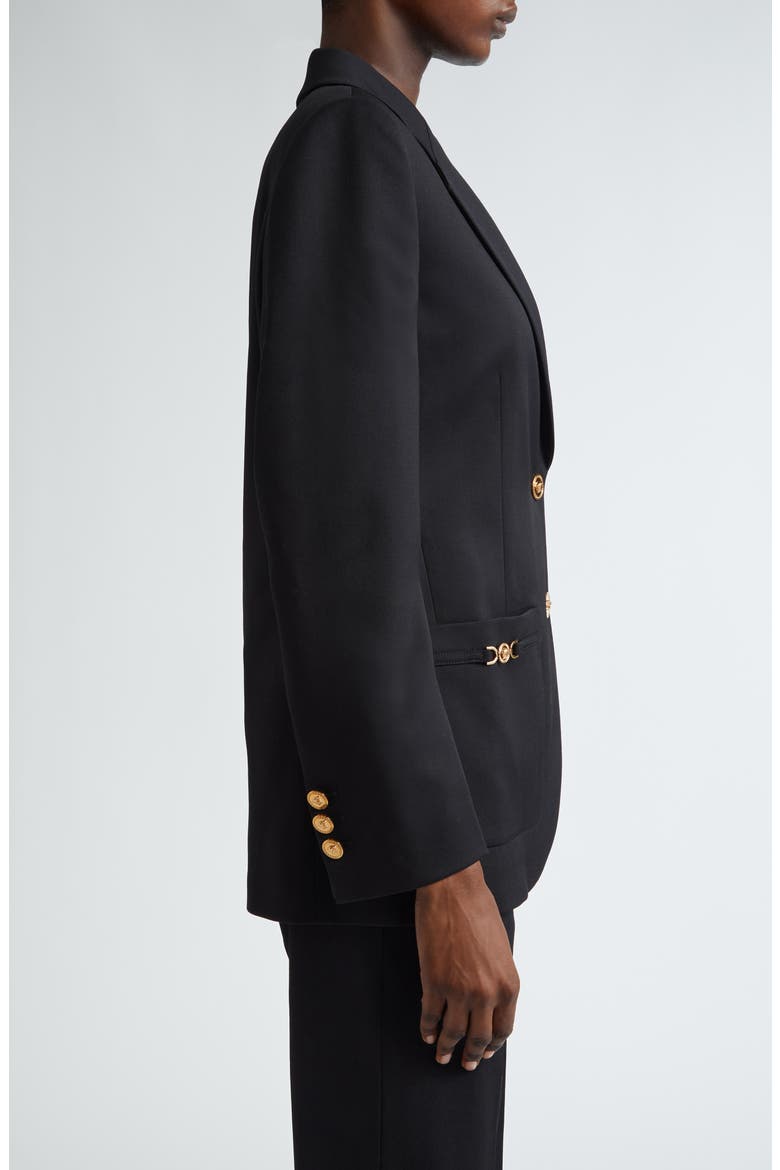 Stretch Wool Blazer, Alternate, color, BLACK