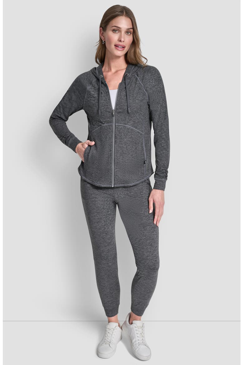 Spacedye Full Zip Hoodie, Alternate, color, BLACK SPACEDYE