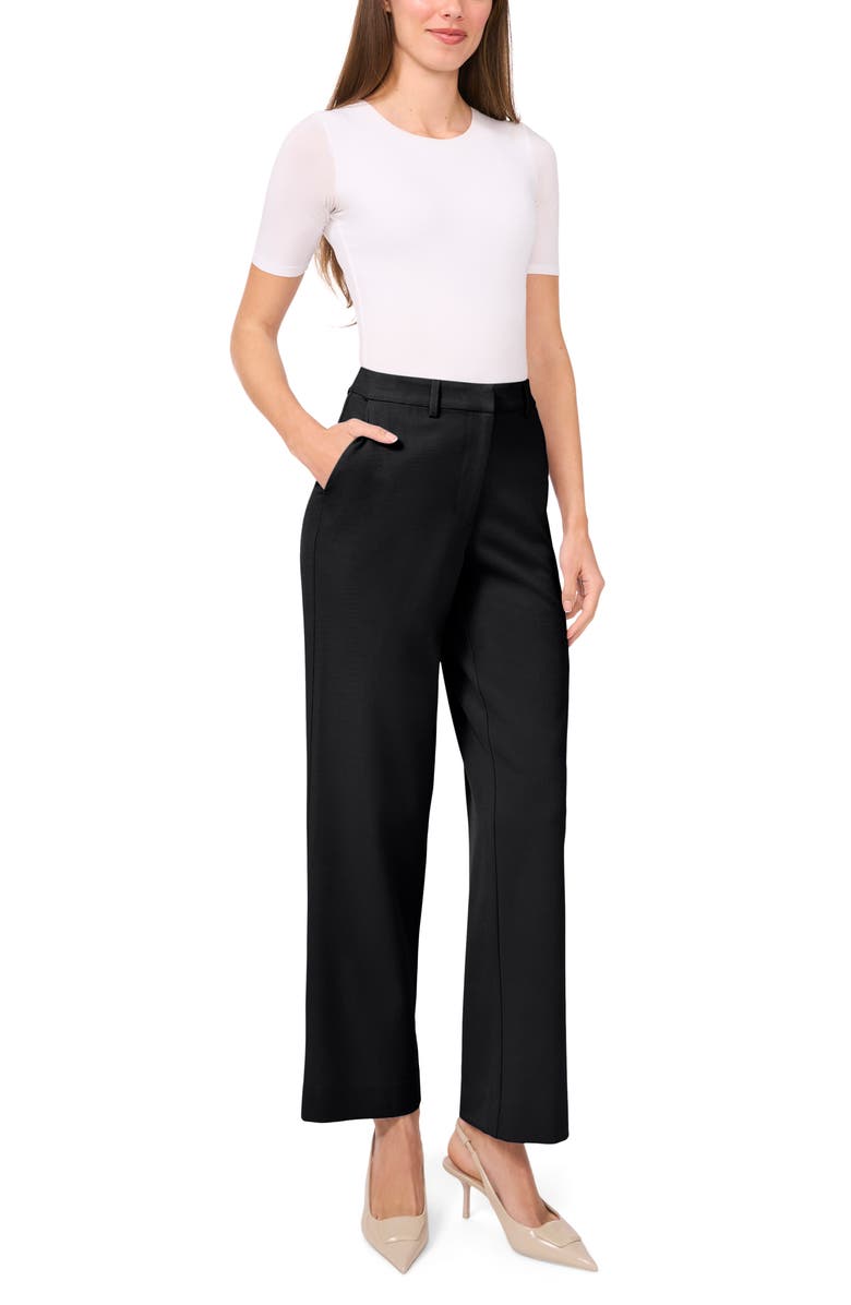 Halogen<sup>®</sup> High Waist Straight Leg Pants, Alternate, color, Rich Black