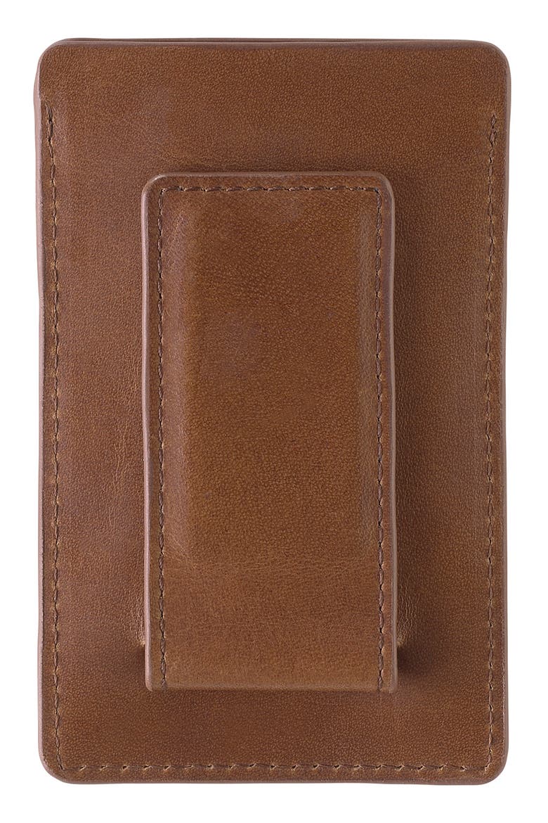 Leather Money Clip Card Case, Alternate, color, TAN