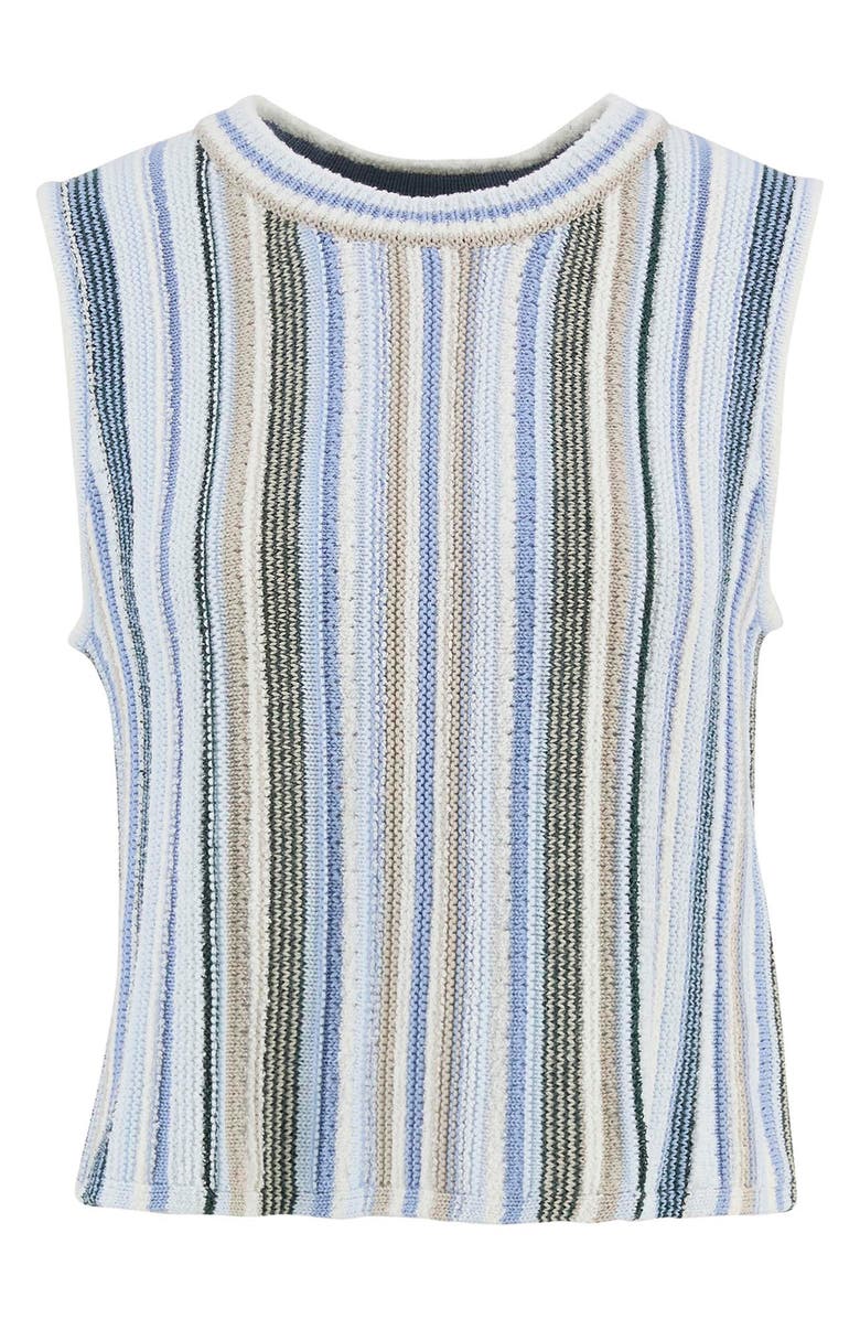 Barbour Josie Stripe Knit Cotton Blend Tank, Alternate, color, White/ Blue Multi