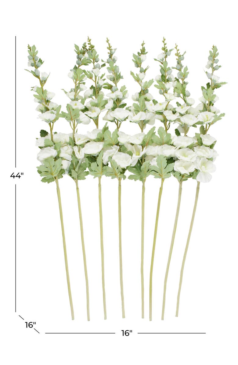 SONOMA SAGE HOME Set of Eight Hollyhock Artificial Flowers, Alternate, color, White