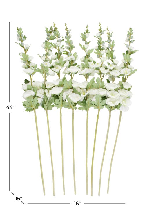 Sonoma Sage Home Set Of Eight Hollyhock Artificial Flowers In White