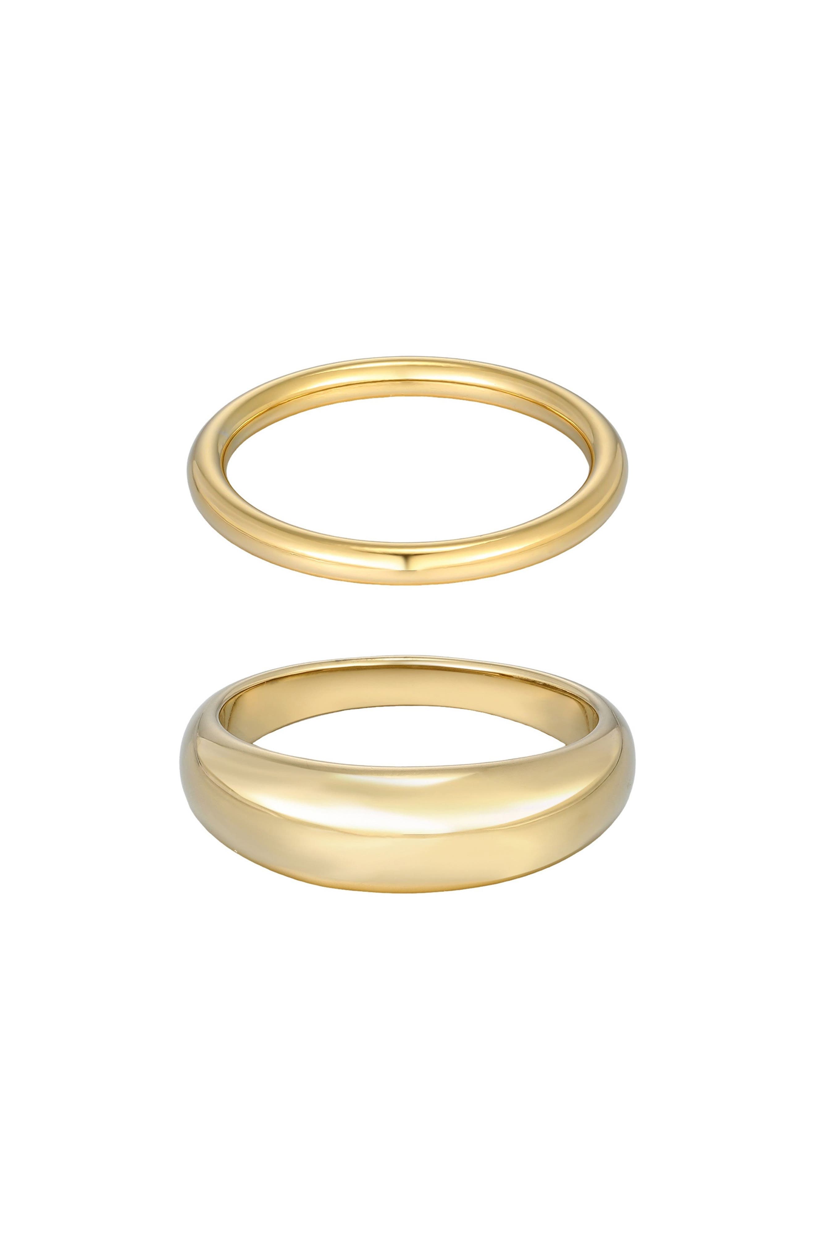 Adornia Set of 3 Stackable Band Rings