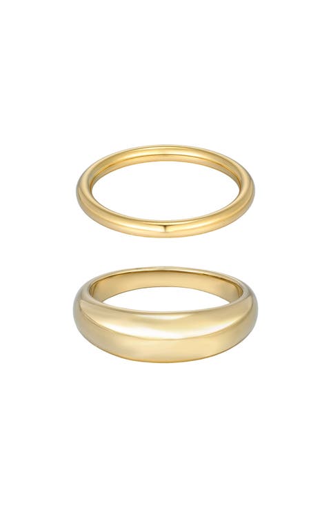 Set of 3 Stackable Band Rings