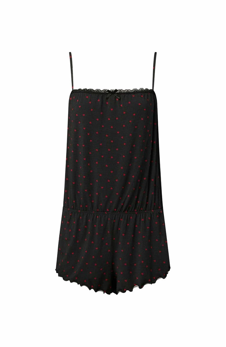 WeWoreWhat Lace Panel Romper, Main, color, 