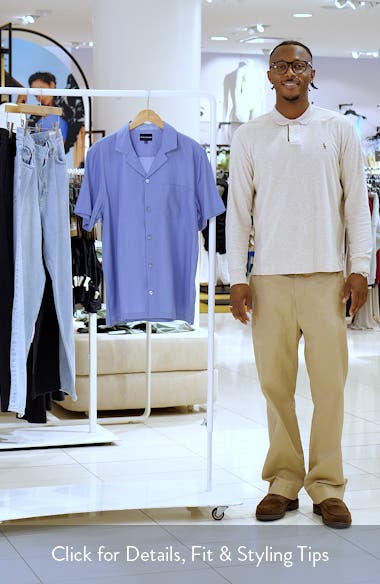 Mack Weldon Relaxed Fit Linen Camp Shirt (Men) | Nordstrom