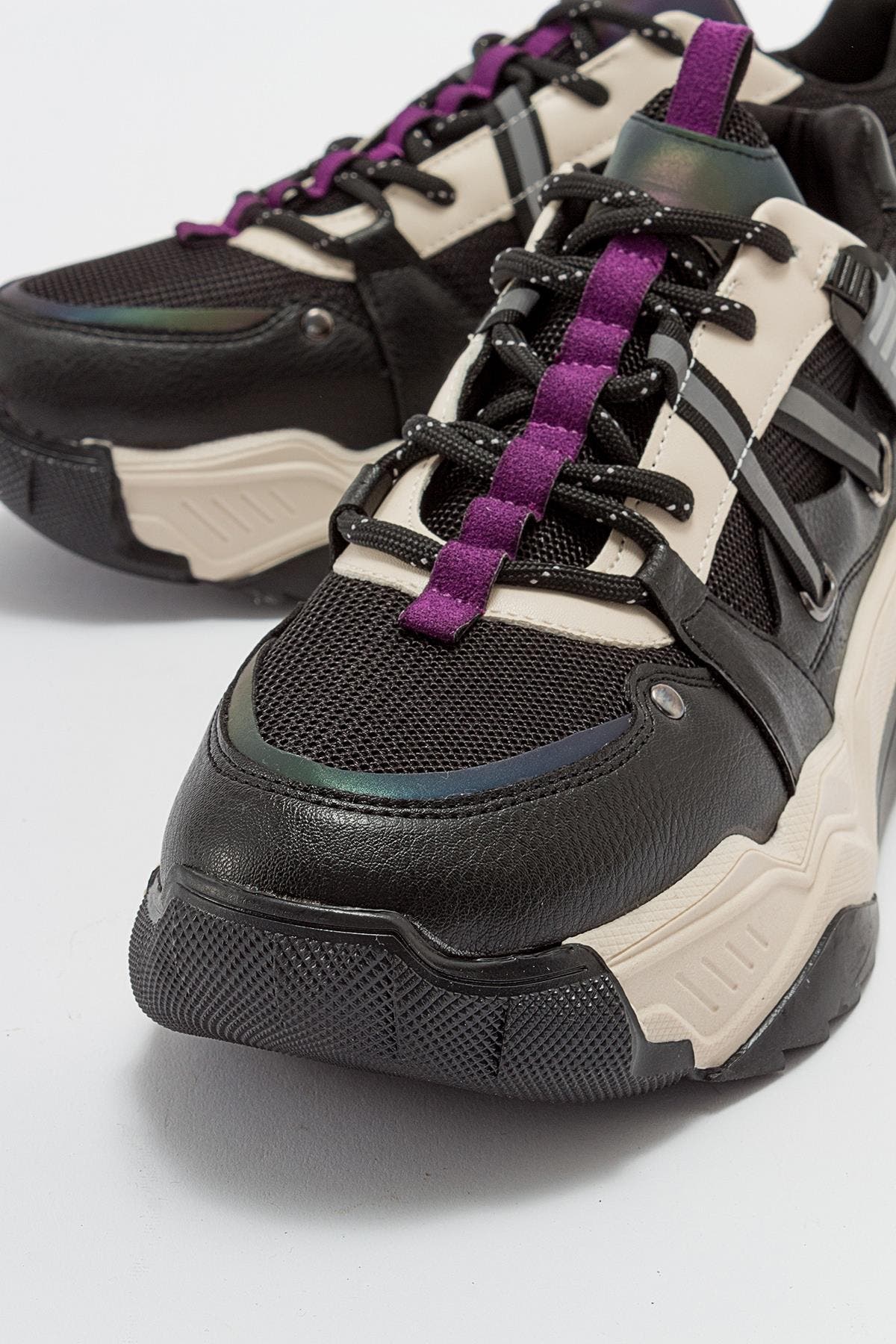 Prologue Shoes Maggie Sport Sneakers, Alternate, color, Black Purple Faux Leather