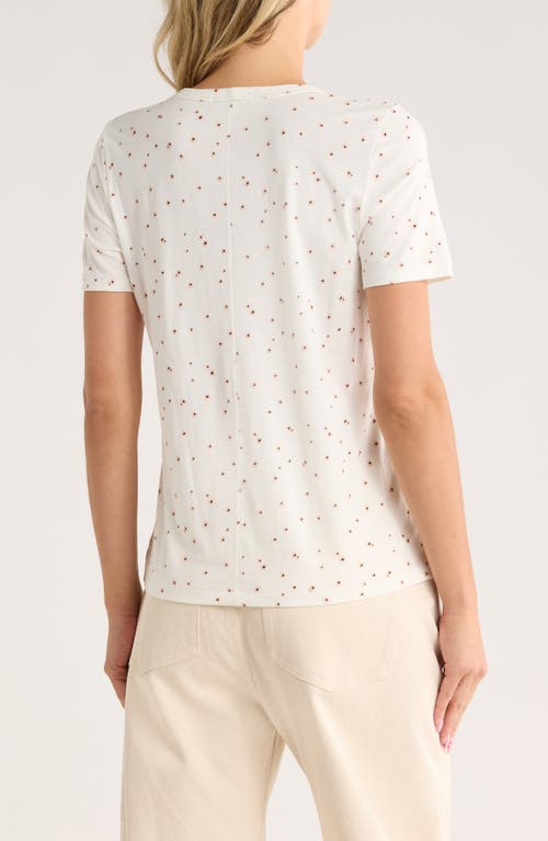 Rag & Bone Poppy Floral Crewneck T-shirt In White