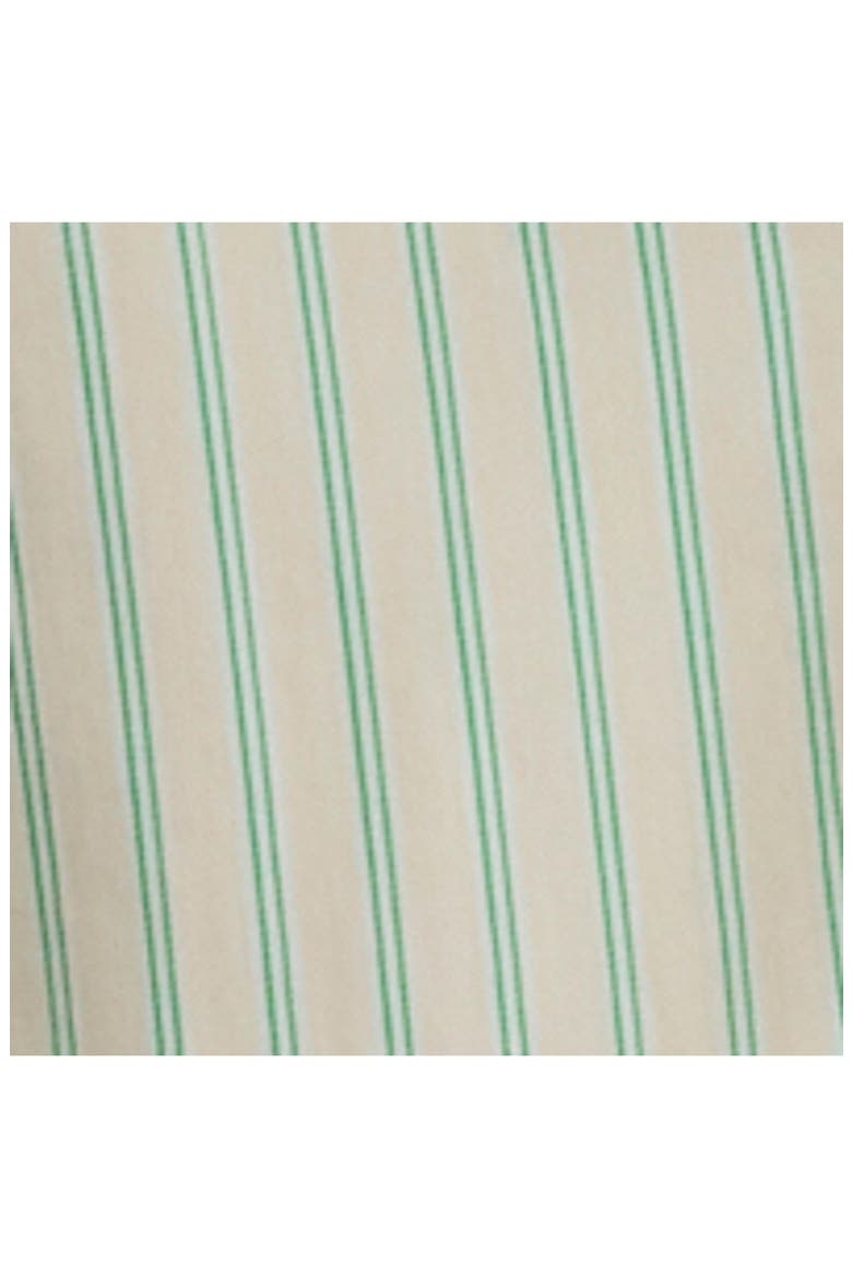 The Classic Buttondown Maternity Shirt, Alternate, color, Cream/Green Stripe