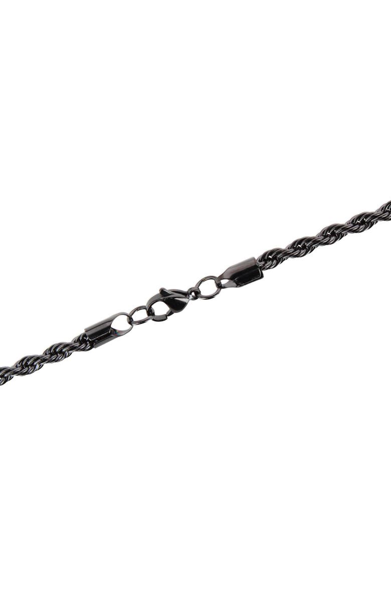Trafalgar Barrett Braided Metal 22 Inch Long Necklace, Alternate, color, Black