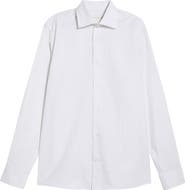 Jack Victor Danforth Stretch Cotton & Linen Blend Dress Shirt