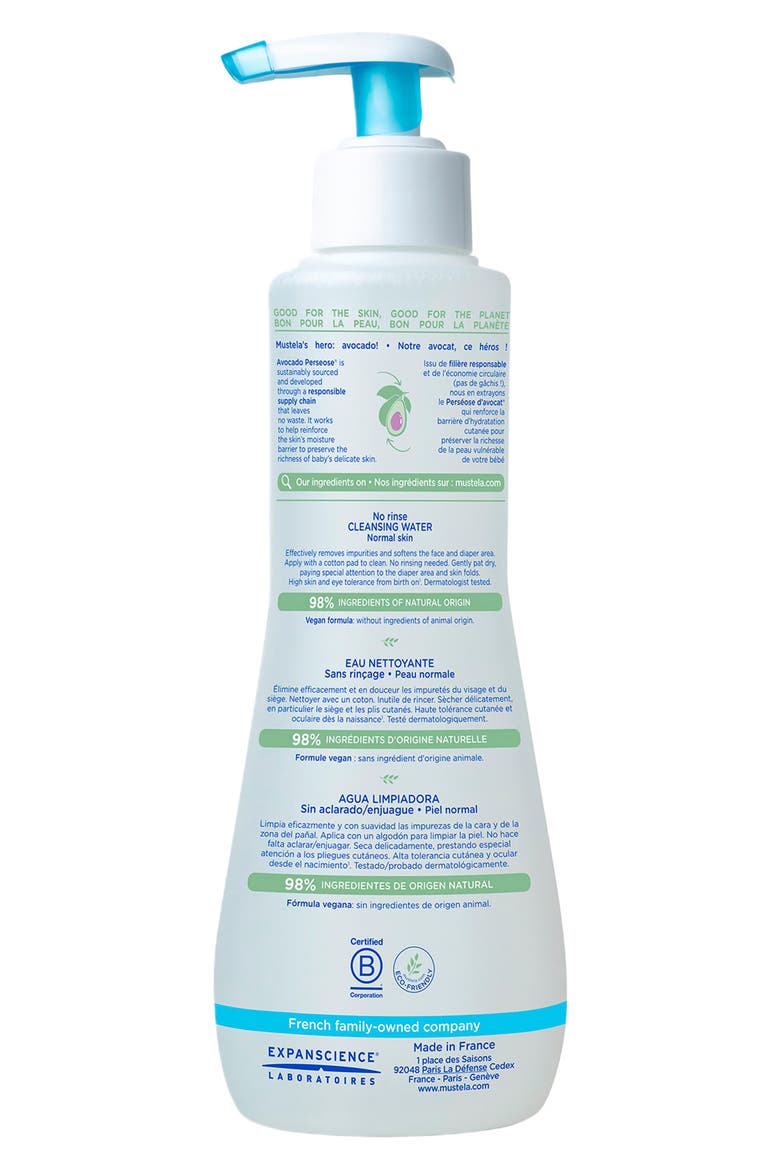 No-Rinse Cleansing Water with Avocado Perseose, Alternate, color, WHITE