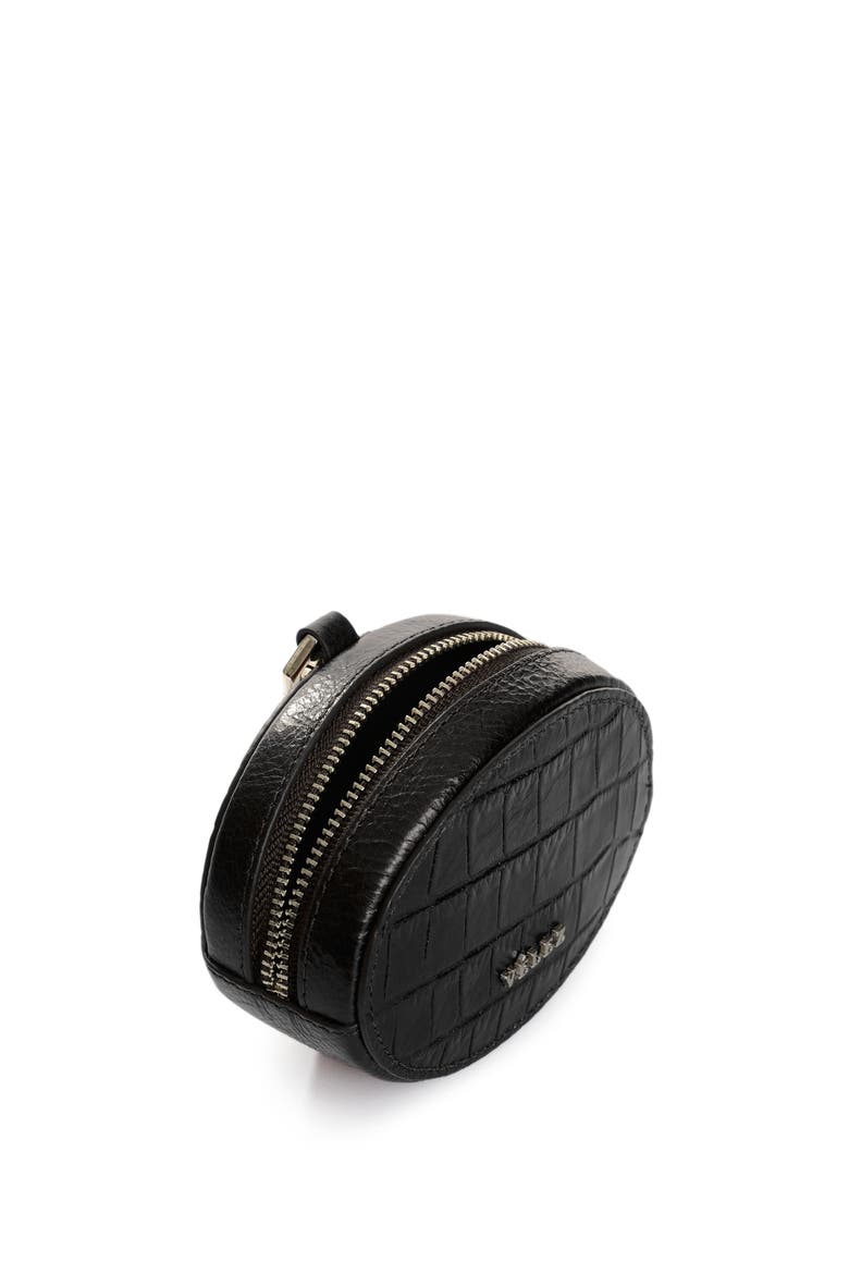Leather Coin Purse, Alternate, color, Black