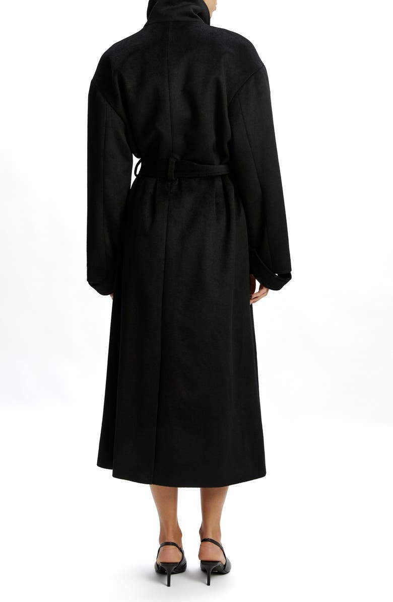 Bardot Enzo Oversize Double Breasted Wool Blend Coat, Alternate, color, Black