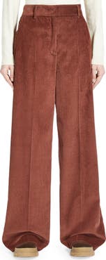 Weekend Max Mara Tania Wide Leg Cotton Corduroy Pants