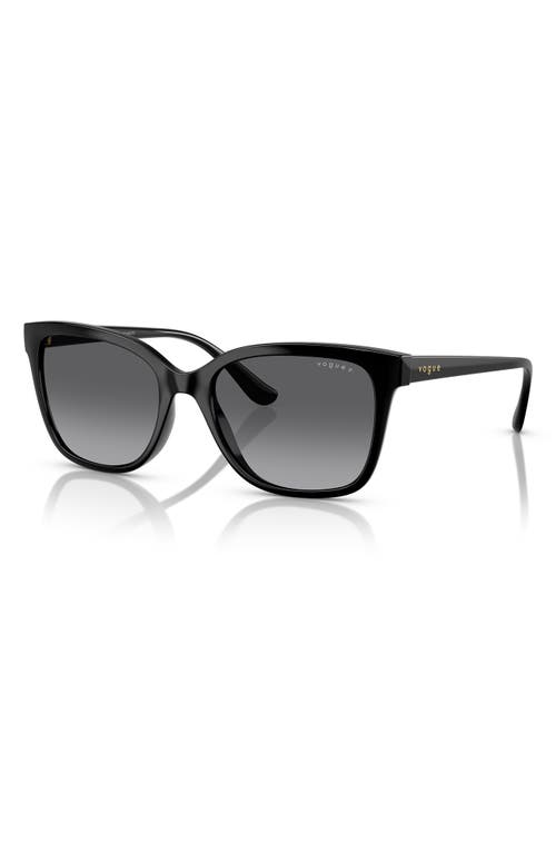 Vogue 54mm Gradient Polarized Pillow Sunglasses In Black
