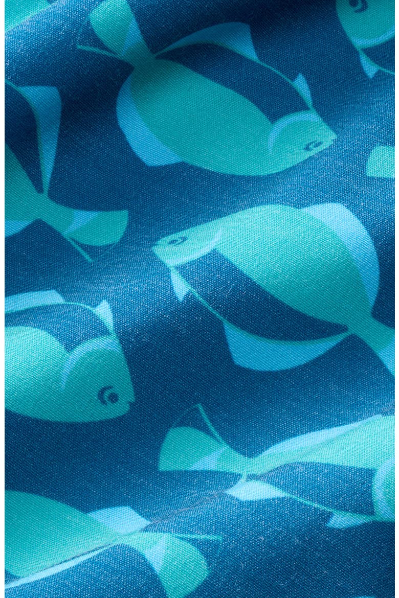 Kids' Bayberry Water Repellent Swim Trunks, Alternate, color, TEAL FLOUNDERS