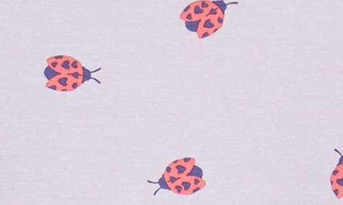 Shop Tucker + Tate Kids' Printed Stretch Cotton Blend T-shirt Dress In Purple Petal Ladybug Love
