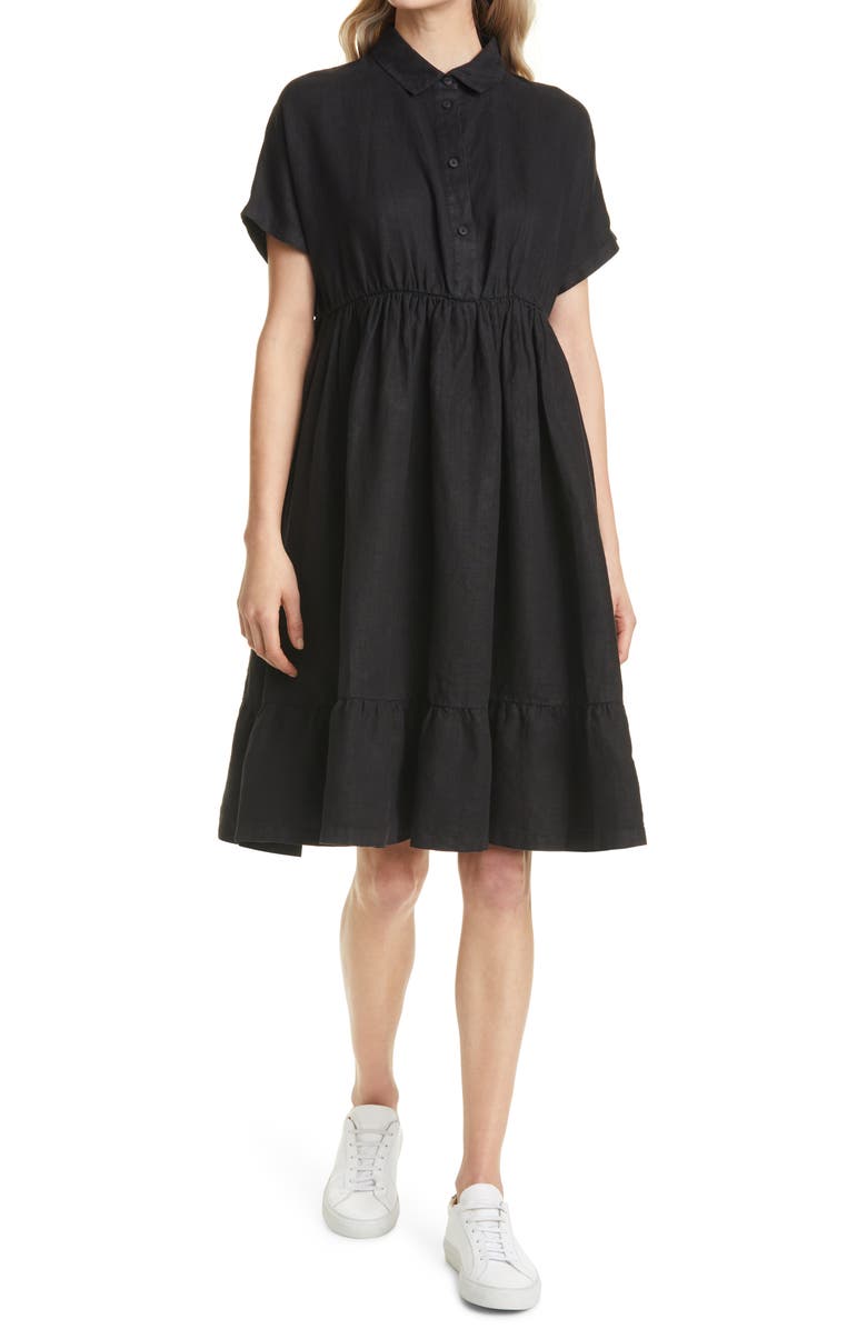 Max Mara Leisure Ruffle Hem Linen Dress, Main, color, 