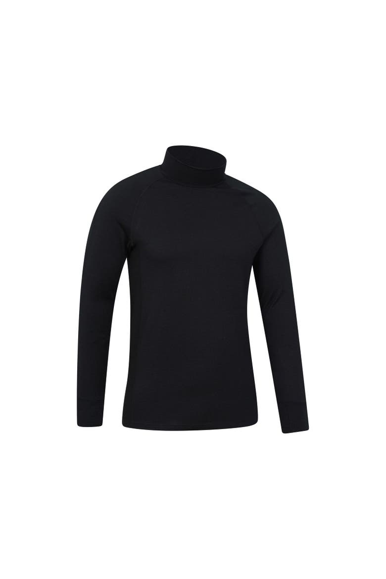 Summit Merino Wool Funnel Neck Thermal Top, Alternate, color, Black
