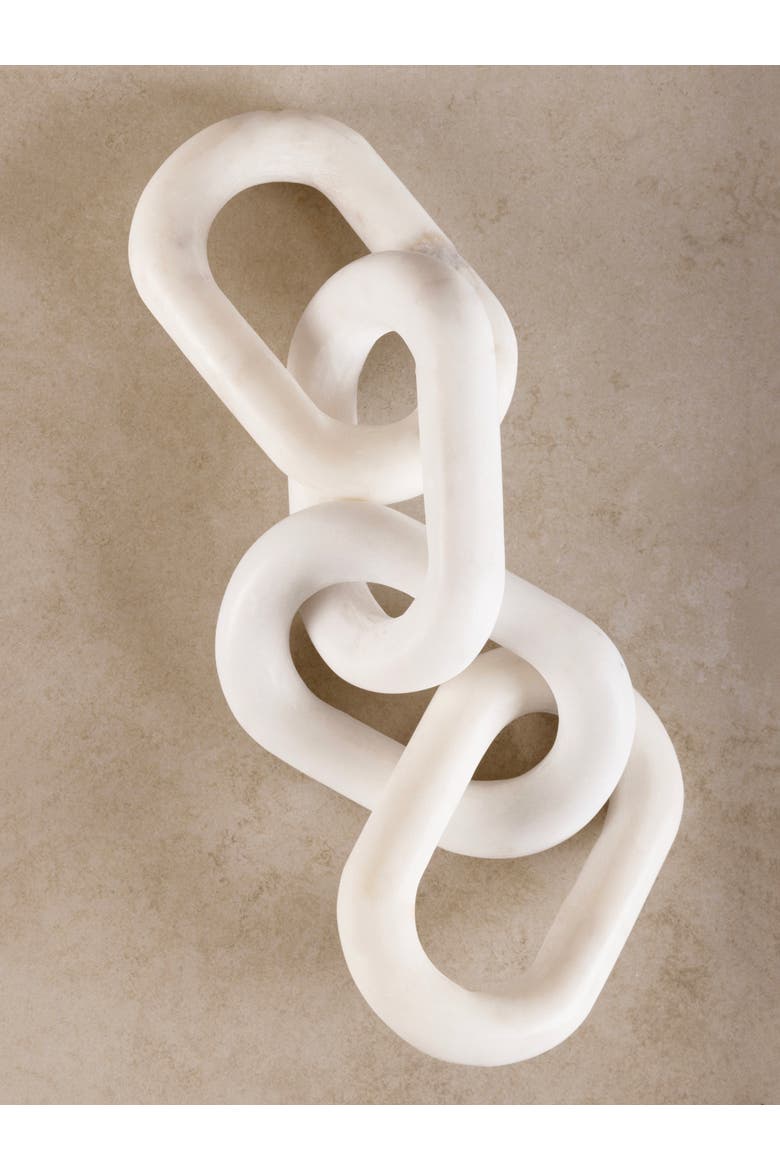 Eternity Marble Links Decorative Chain, Main, color, Ivory White