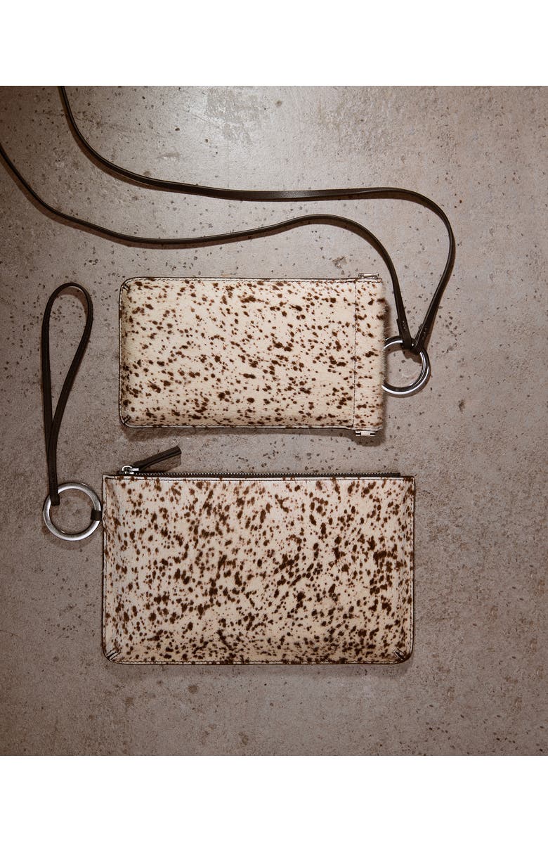 MANGO Genuine Calf Hair Clutch, Alternate, color,