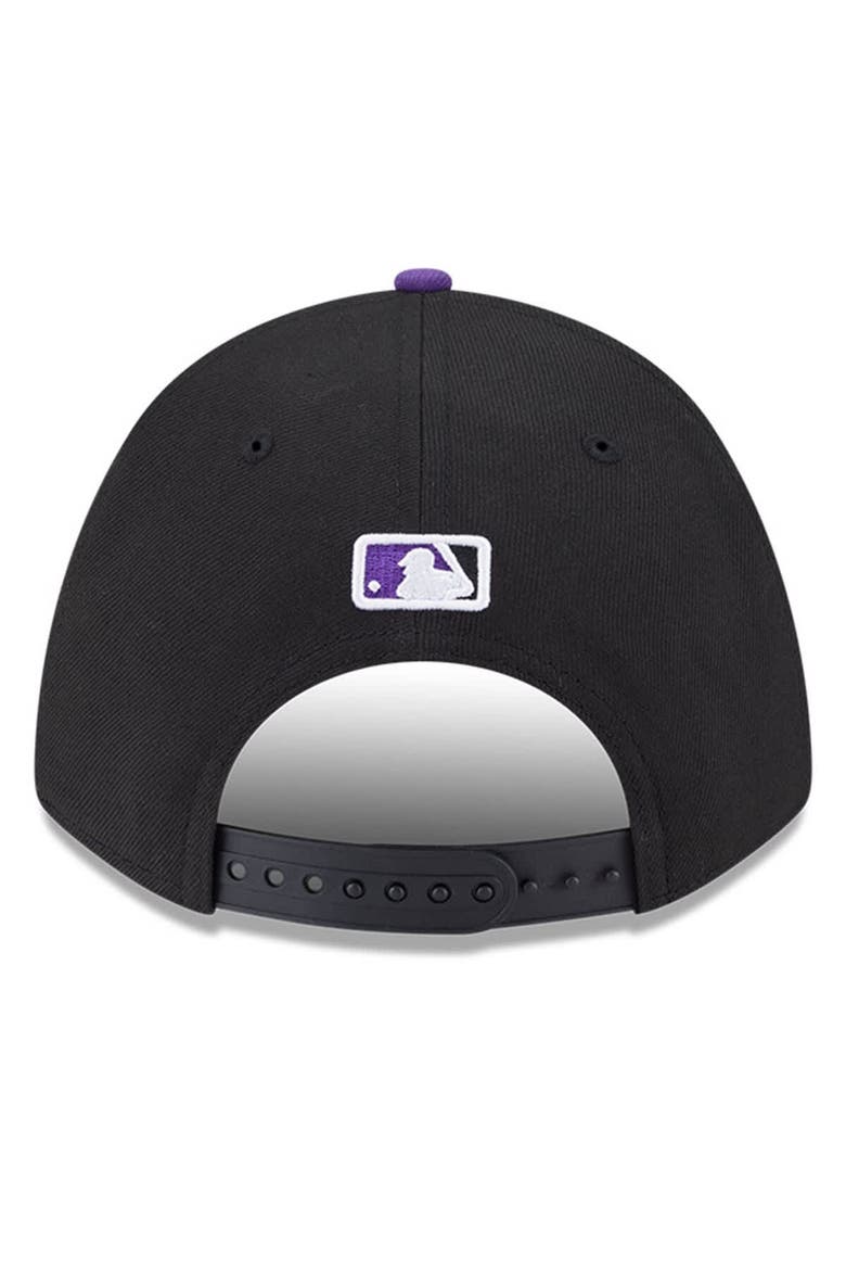 Men's New Era  Black Colorado Rockies Player Replica 9FORTY Adjustable Hat, Alternate, color, Black