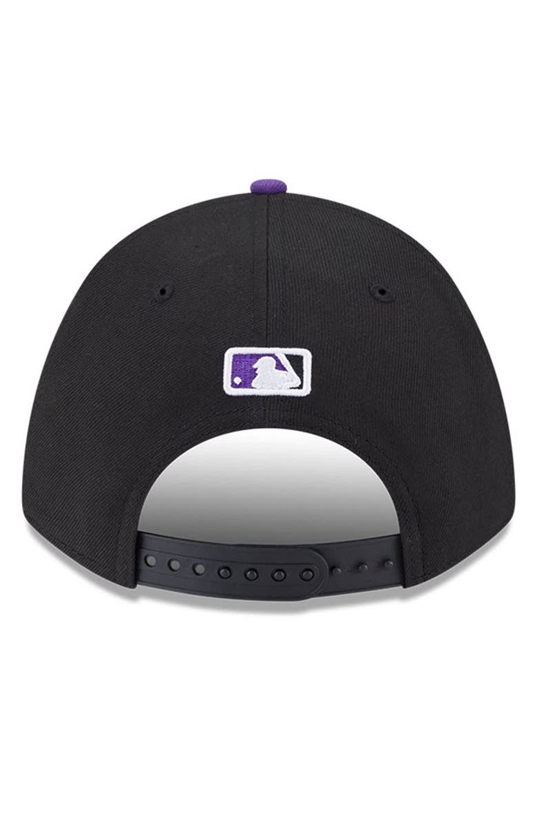 New Era Men's New Era Black Colorado Rockies Player Replica 9FORTY Adjustable Hat, Alternate, color, Black