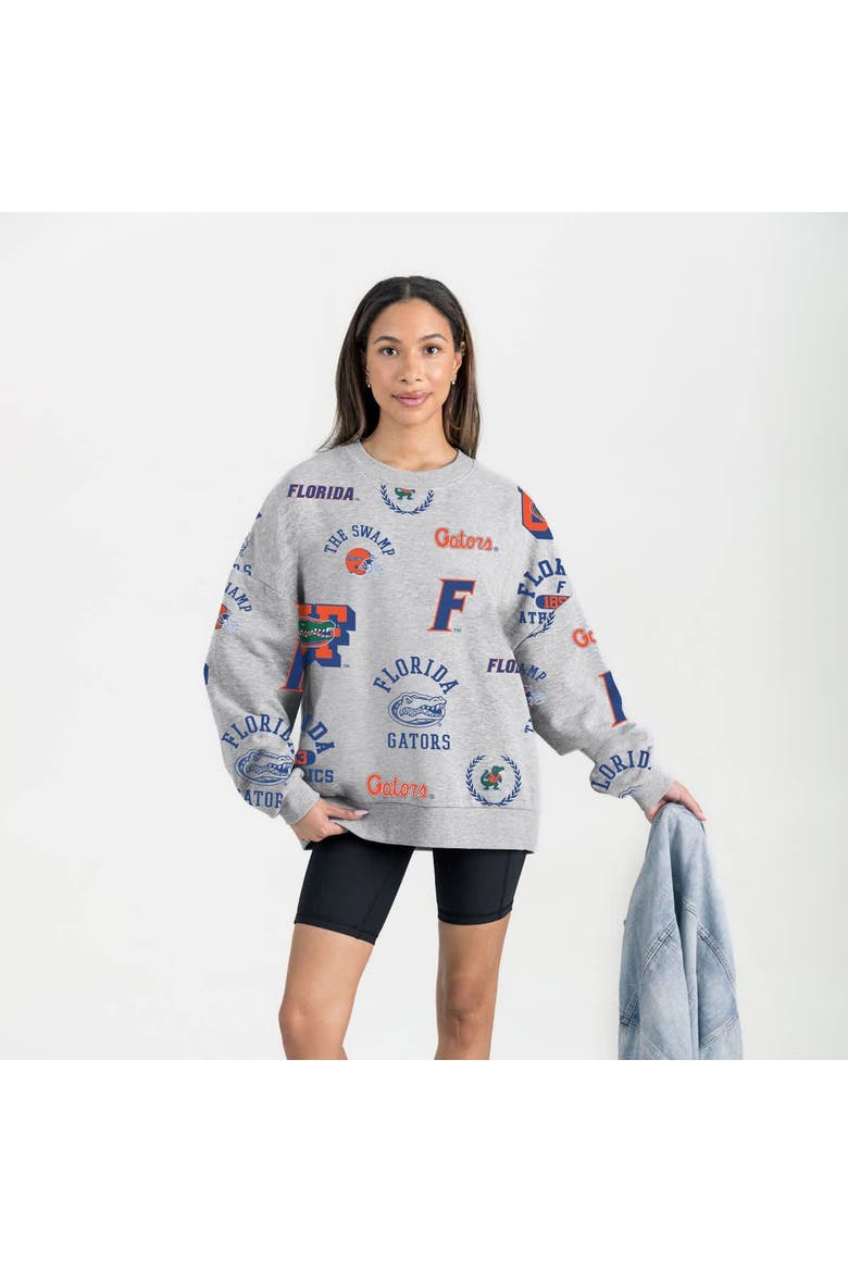 Women's Gameday Couture Gray Florida Gators Always on Repeat Fleece Sweatshirt, Main, color, Gray