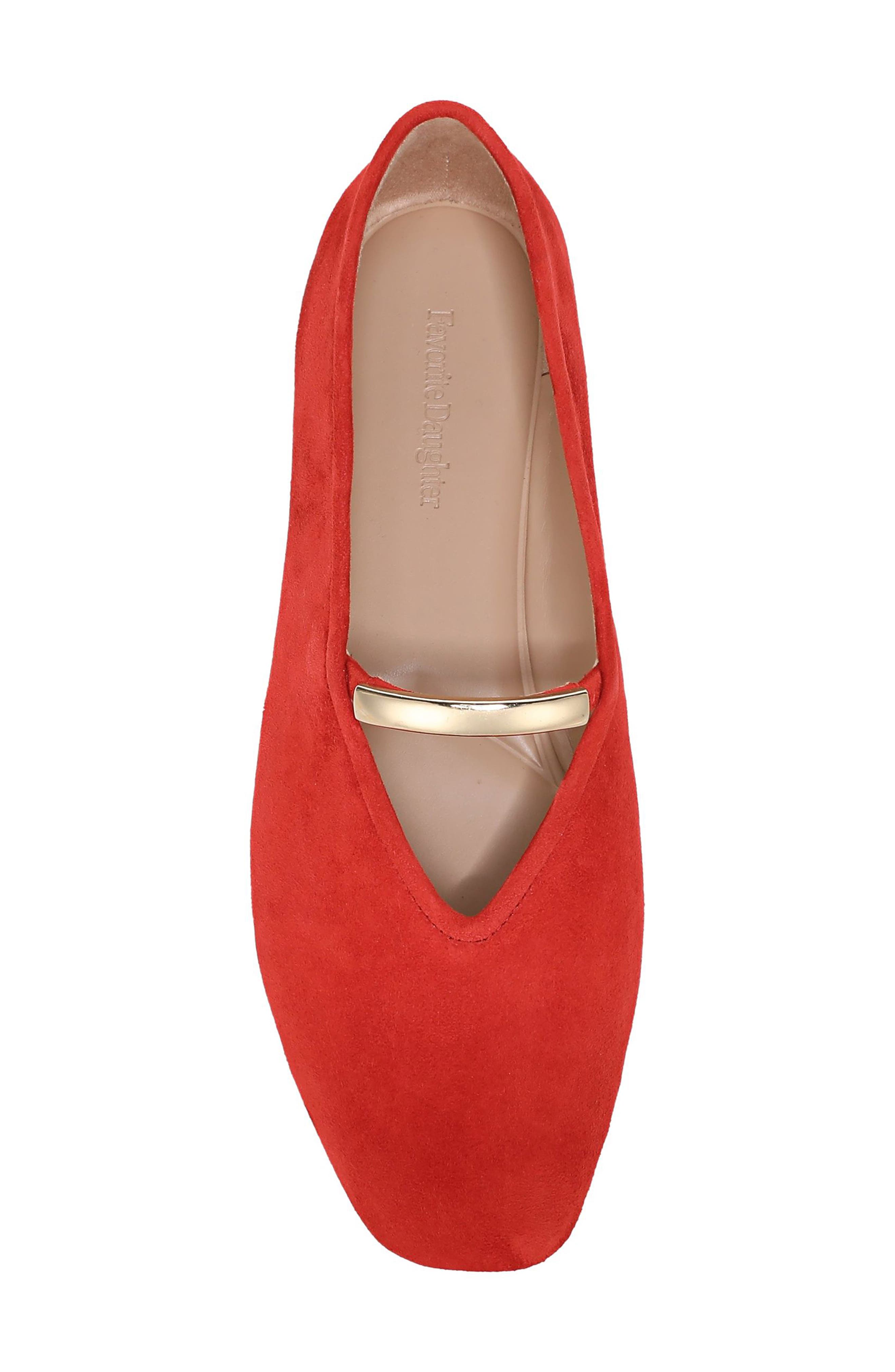 Maddie Mary Jane Ballet Flat, Alternate, color, POPPY SUEDE