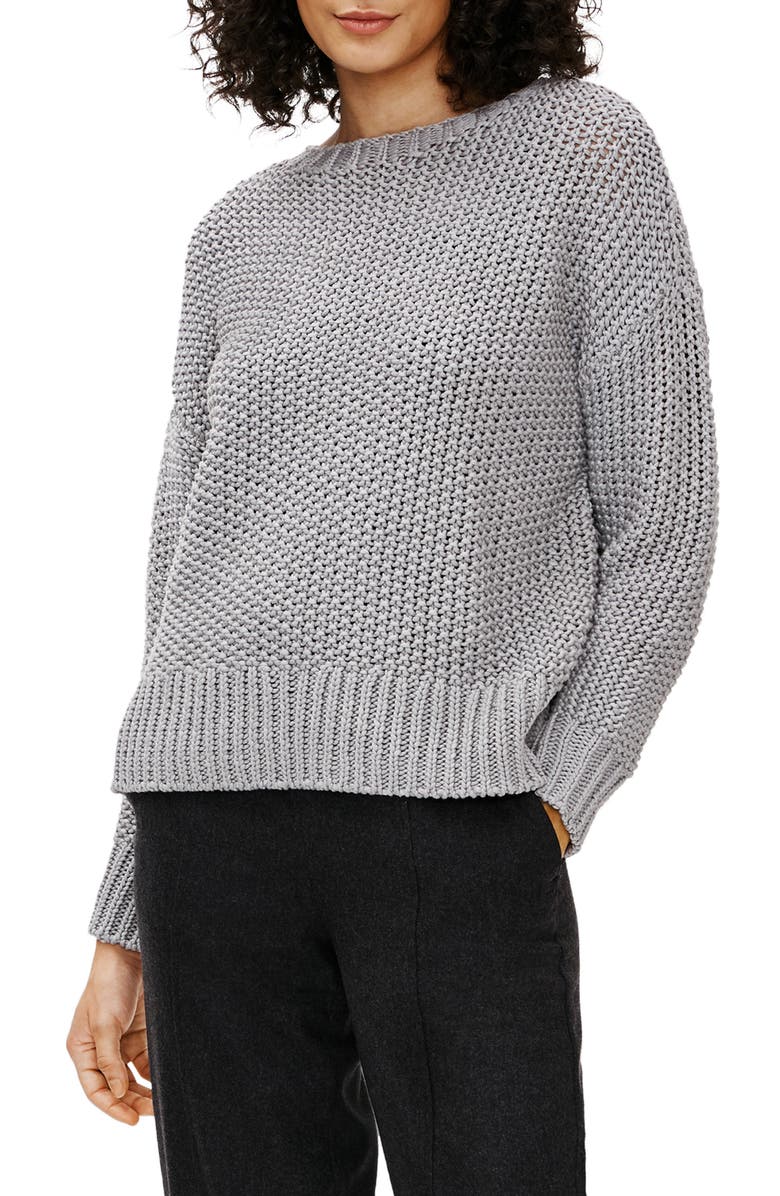 Eileen Fisher Organic Cotton Crewneck Sweater, Alternate, color, 