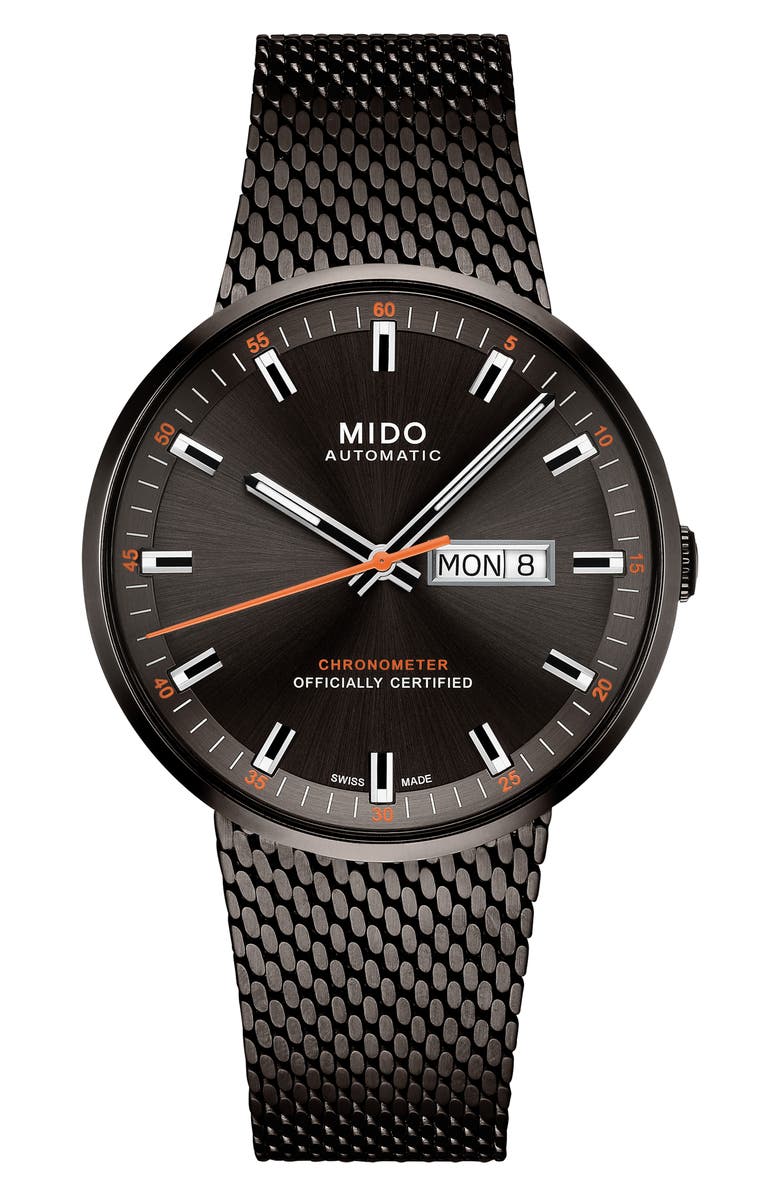 MIDO Commander II Stainless Steel Strap Watch, Main, color, 