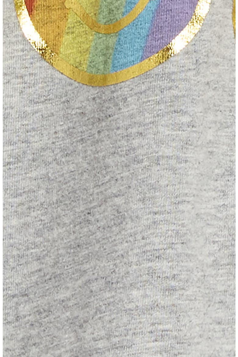 Smiley Faces Rainbow Graphic Tee, Alternate, color, GREY HEATHER