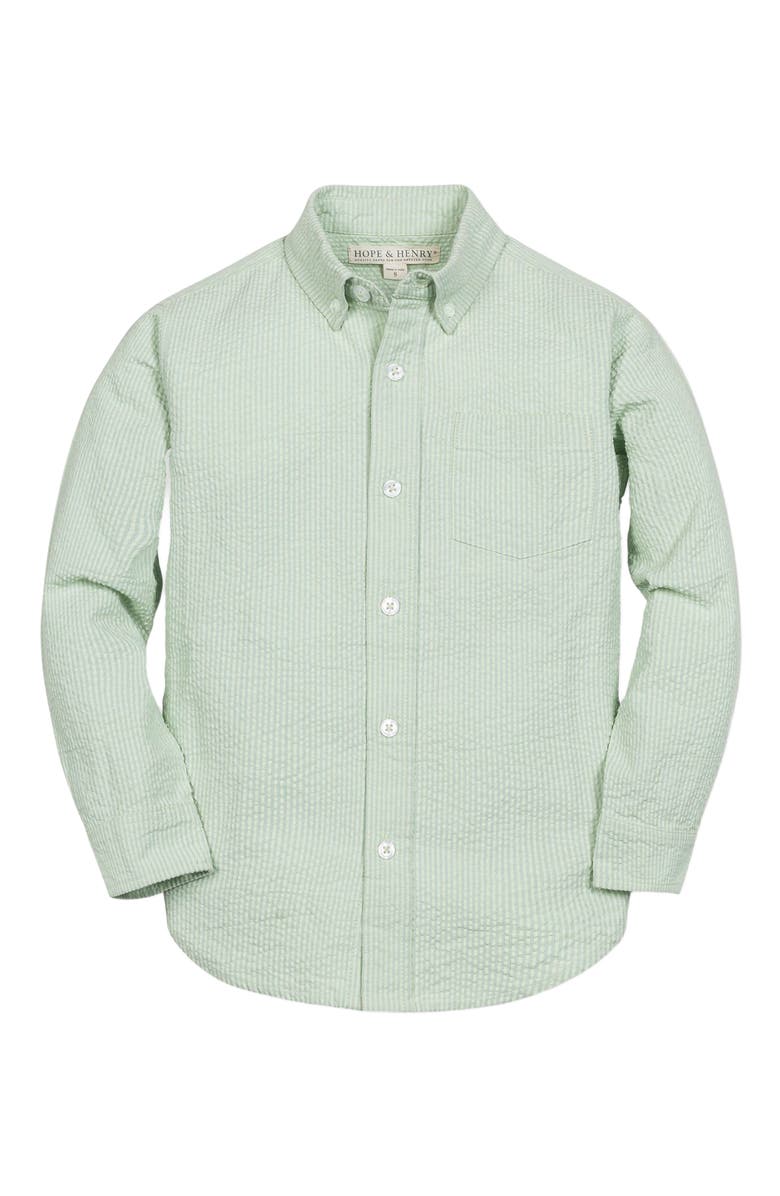 Hope & Henry Baby Boys' Organic Seersucker Shirt, Infant, Main, color, 