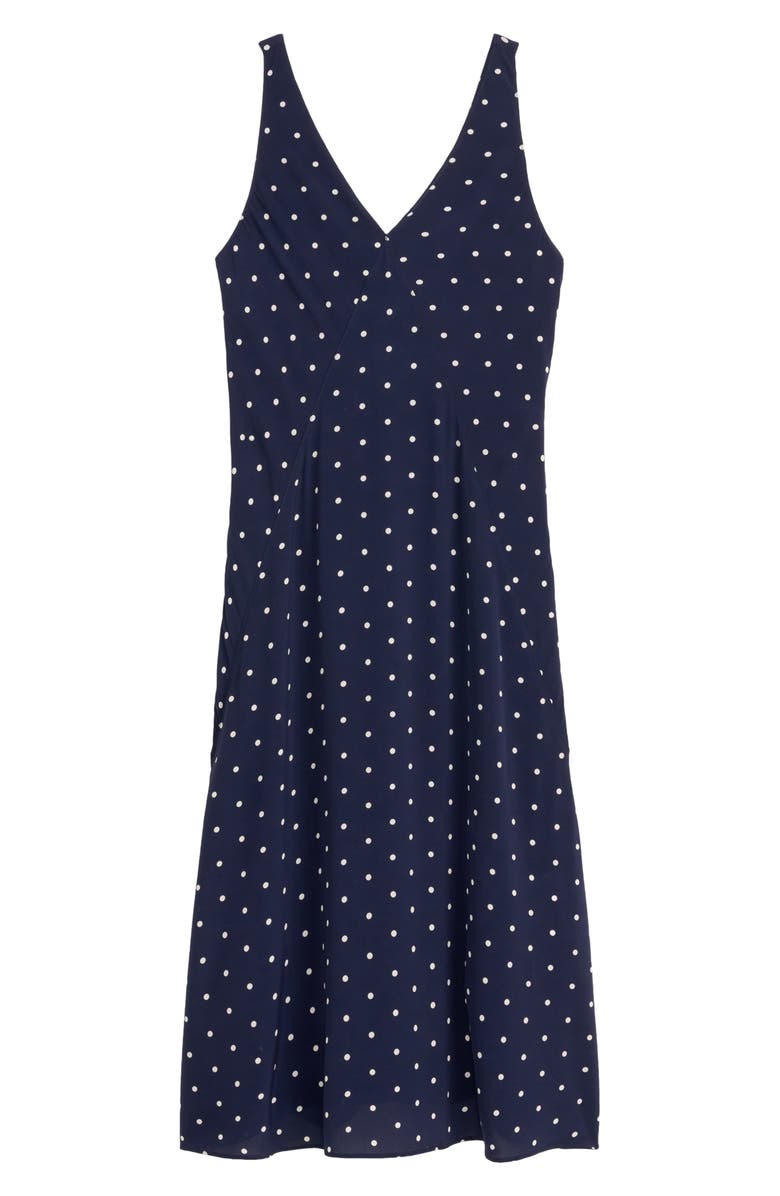 Alex Mill Flora Polka Dot Midi Dress, Alternate, color, Navy / White