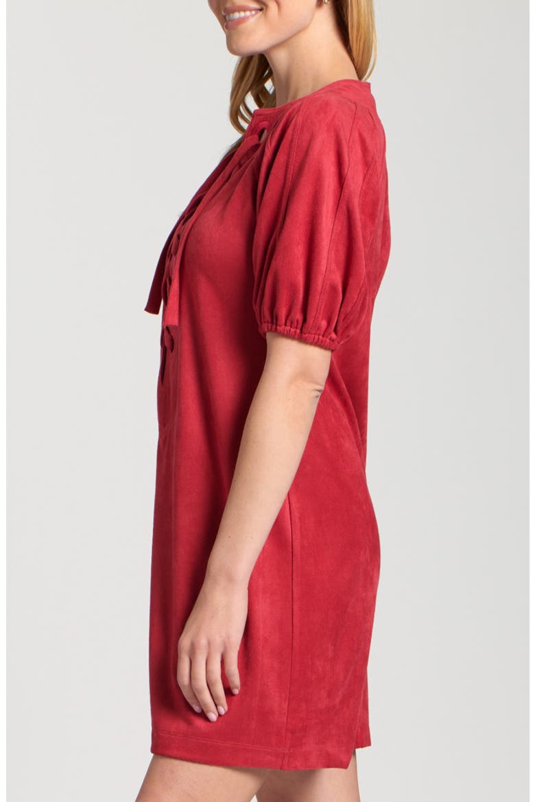Puff Sleeve Minidress, Alternate, color, RED
