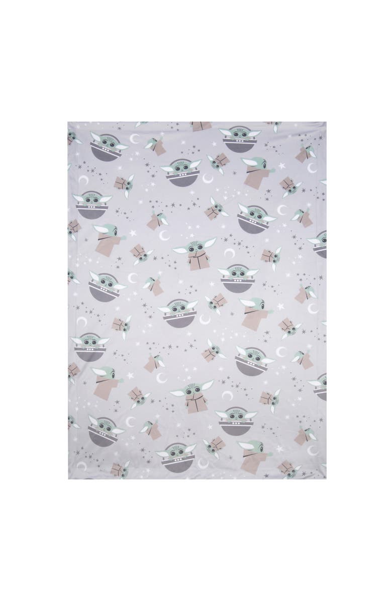 Lambs & Ivy Star Wars Cozy Friends Baby Yoda/Grogu Fleece Baby Blanket, Alternate, color, 