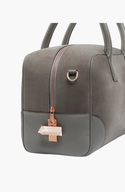 Aviteur Cristallo Nubuck Travel Bag In Gray